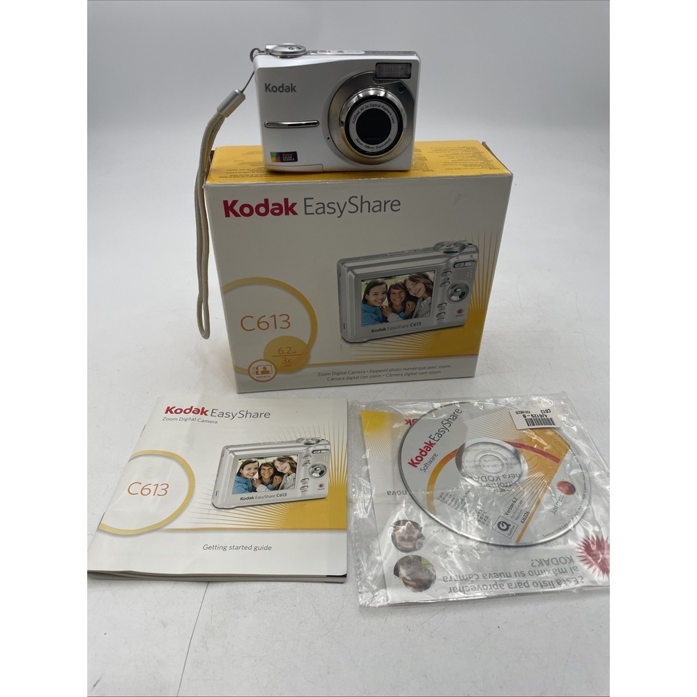 Kodak Easy Share C613 6.2 MP Digital Camera 3X Zoom+Battery+CD+SD Card+Manuals